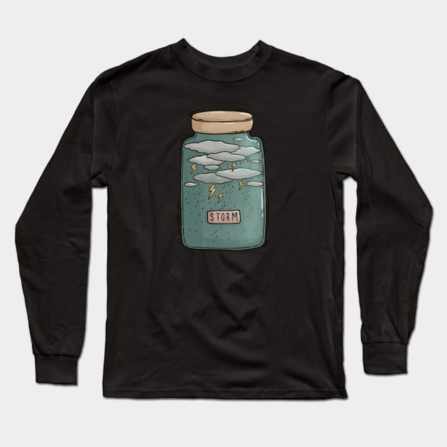 Stormy Jar Long Sleeve T-Shirt by Tania Tania